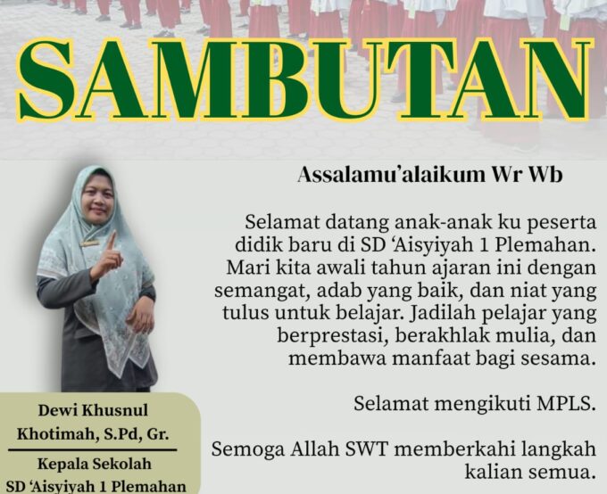 Masa Pengenalan Lingkungn Sekolah (MPLS) Tahun Ajaran 2025/2026 SD 'Aisyiyah 1 Plemahan.