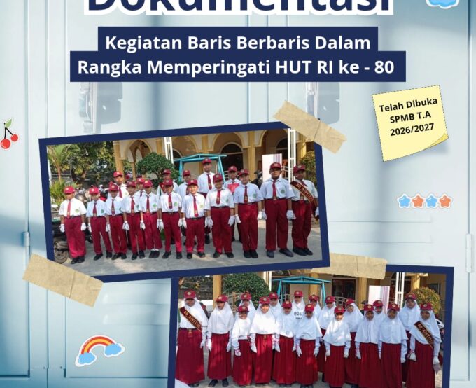 SD 'Aisyiyah 1 Plemahan mengikut kegiatan baris- berbaris dalam rangka memperingati HUT RI ke-80