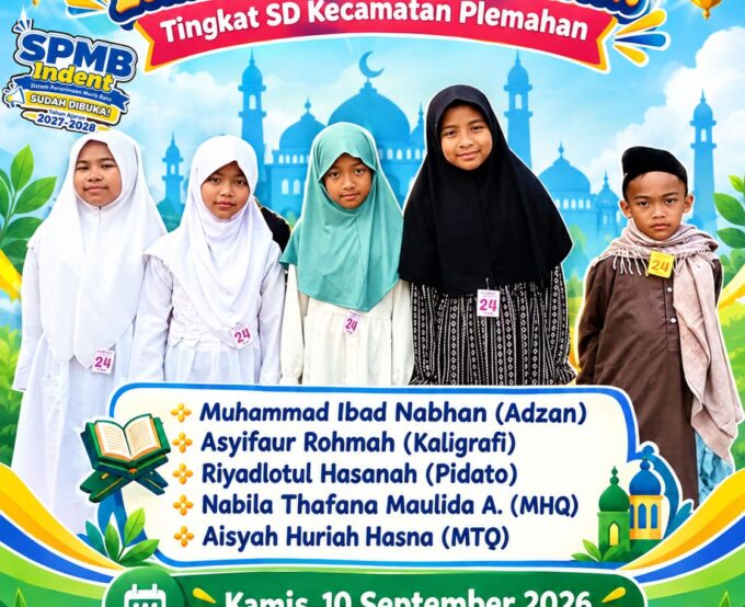 Semangat Berprestasi! Lima Murid SD ‘Aisyiyah 1 Plemahan Ikuti Festival Anak Sholeh Tingkat SD Kecamatan Plemahan, Dua Ananda Raih Juara 3